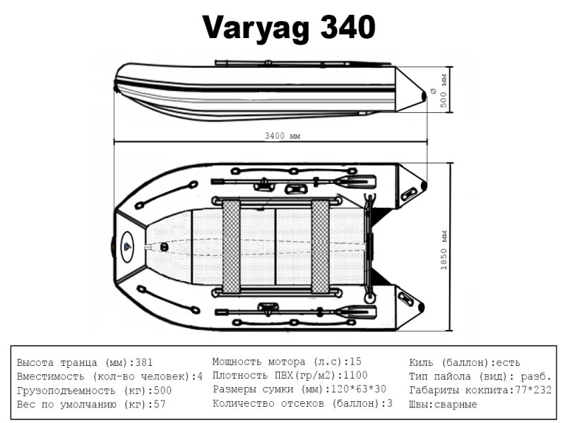 Лодка Варяг 340